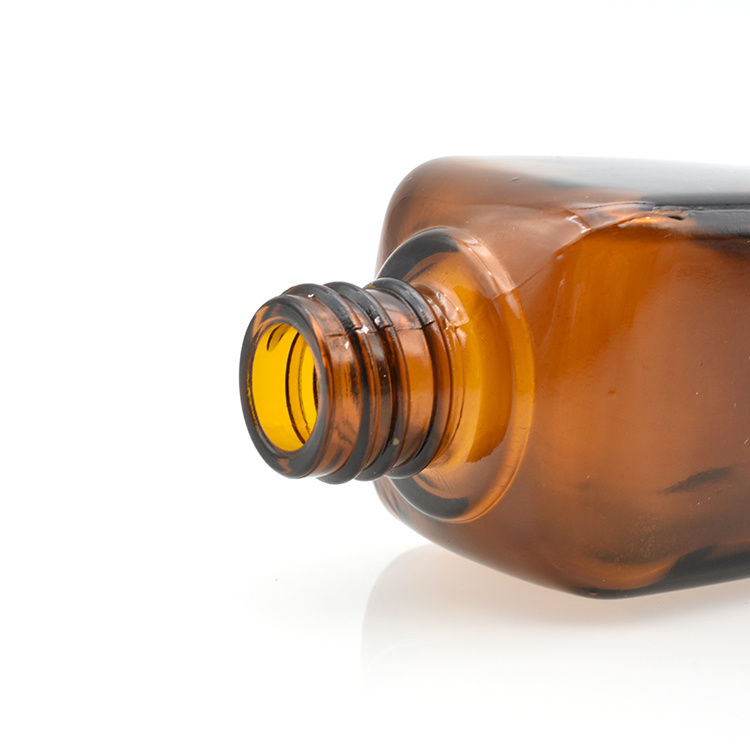 10ml 25ml 30ml 50ml 100ml Amber Square Glass Dropper Bottle for Essential Oil