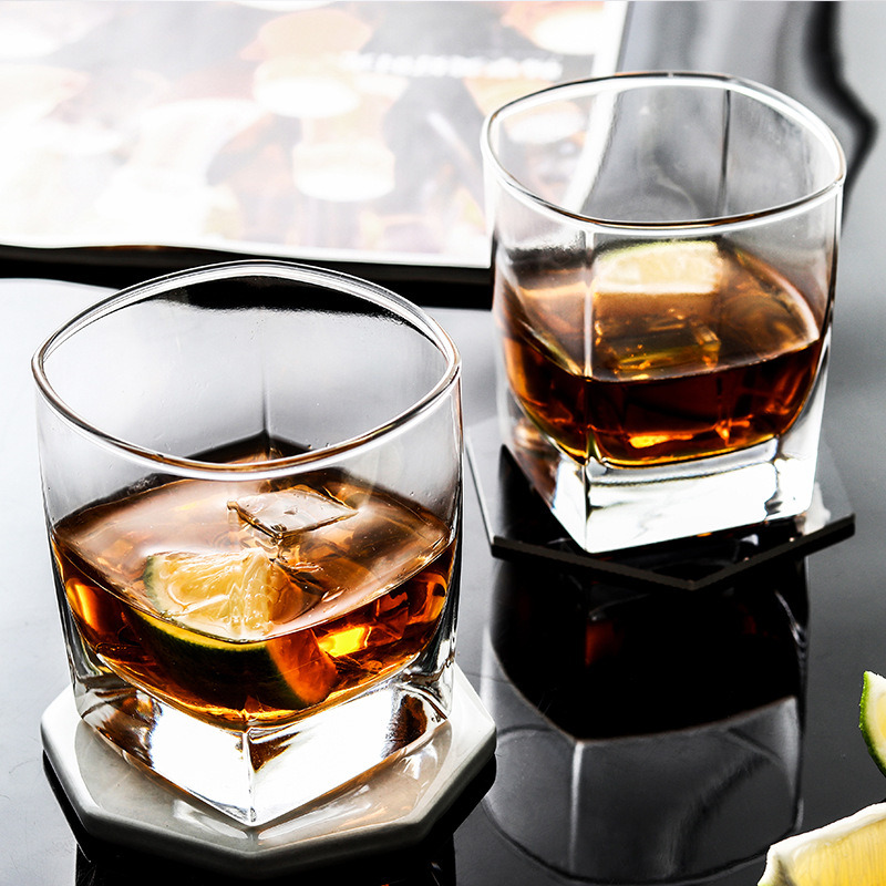 6.5oz Square Shot Glass Whisky Glass Cup for Drinking