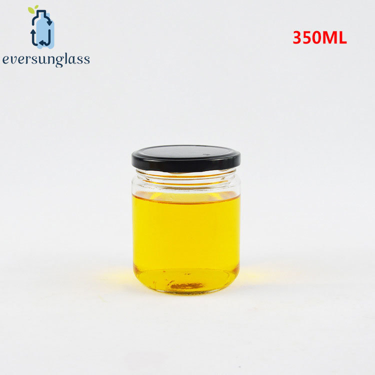 200ml Glass Honey Jar with Metal Lid for Honey Pickle