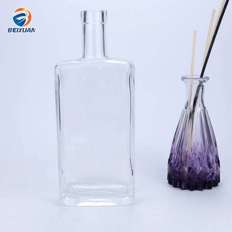 Wholesale Square Glass Wine Bottles Whisky Vodka Bottles