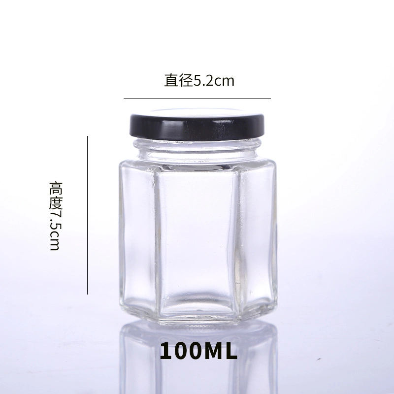 Wholesale Empty Hexagon Glass Pickles Jars