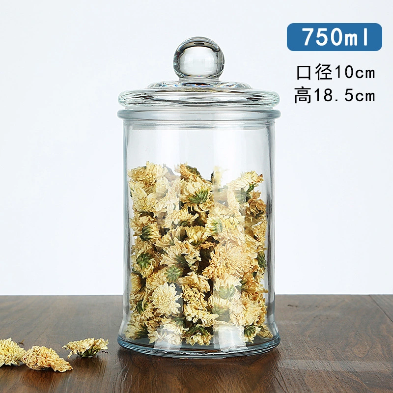 Glass Storage Jars with Clear Glass Lid Glass Food Storage Canister Cookie Jar