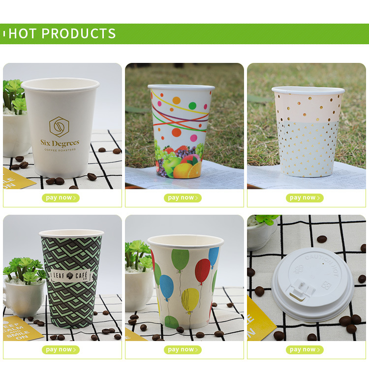 Single Wall Paper Cup with Customized Handle for Hot Drinking-Swpc-43