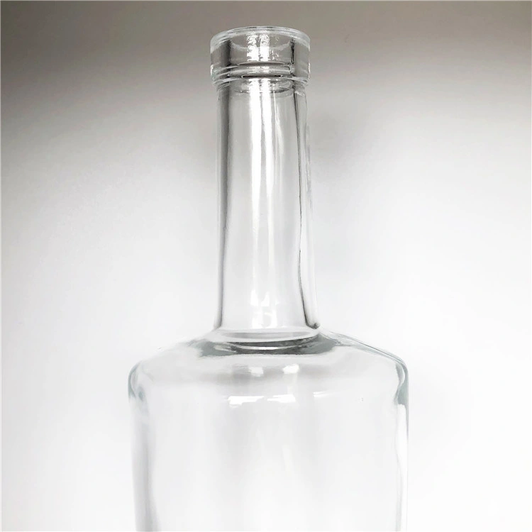Wholesale Empty Fancy Glass Rum Bottles Glass 800ml Spirit Liquor Glass Vodka Bottle