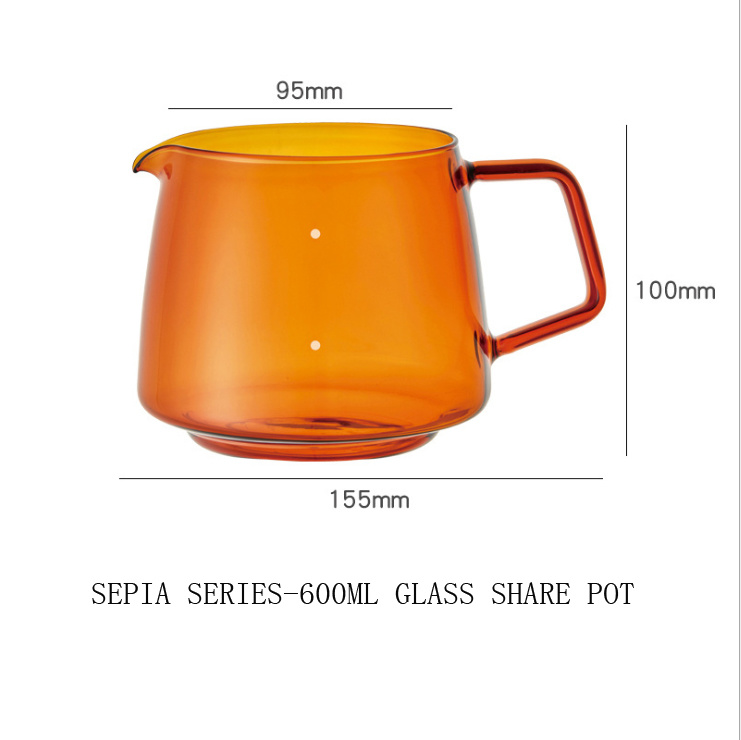 Janpan Kint Sepia Series High Borosilicate Glass Cup for Coffee