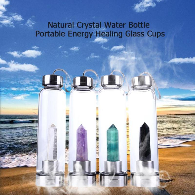 Crystal Water Bottle Portable Water Bottle Glass