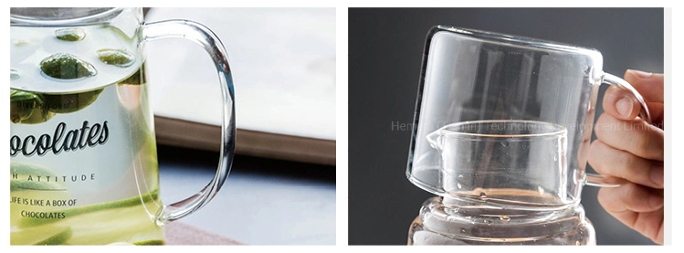1.3L Pyrex Borosilicate Glass Water Drinking Kettle Jug Carafe with Glass Mug