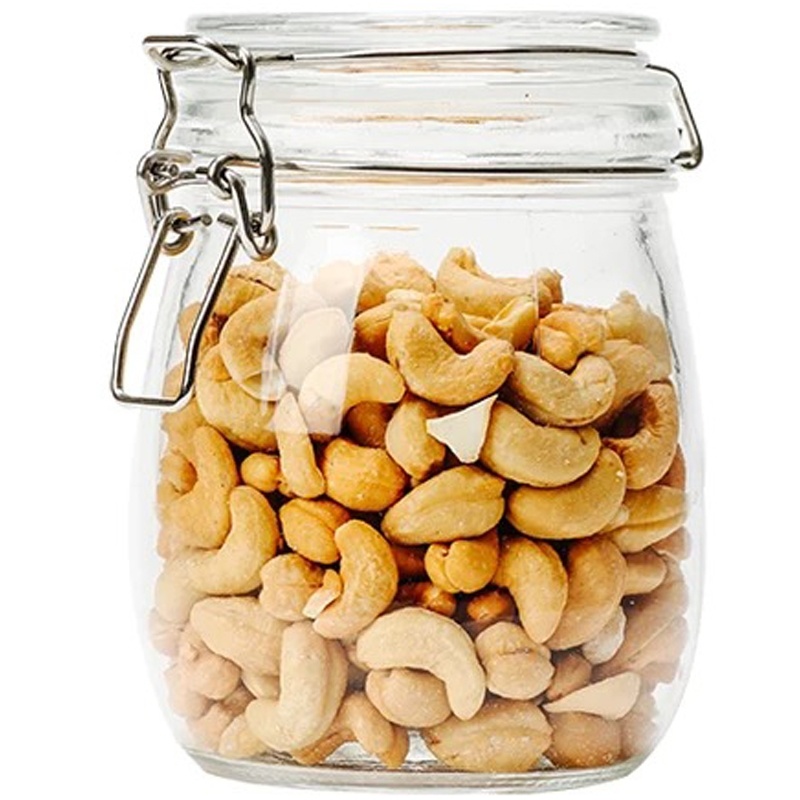 Storage Glass Jar with Airtight Clip Top Lid