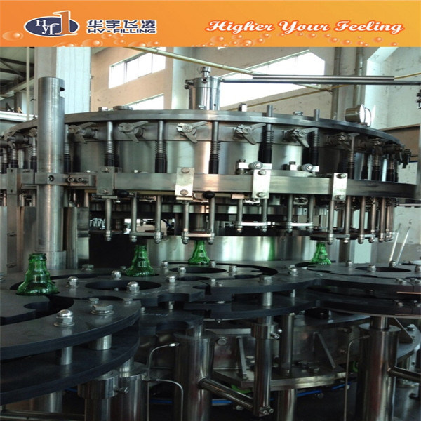 Full Automatic Glass Bottle Juice with Pieces 4 in 1 Filling Machine