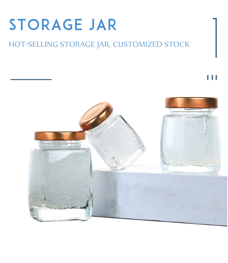 Crystal Thick Glass 180ml/200ml Glass Honey Jar/Jam Jar with Logo Customized