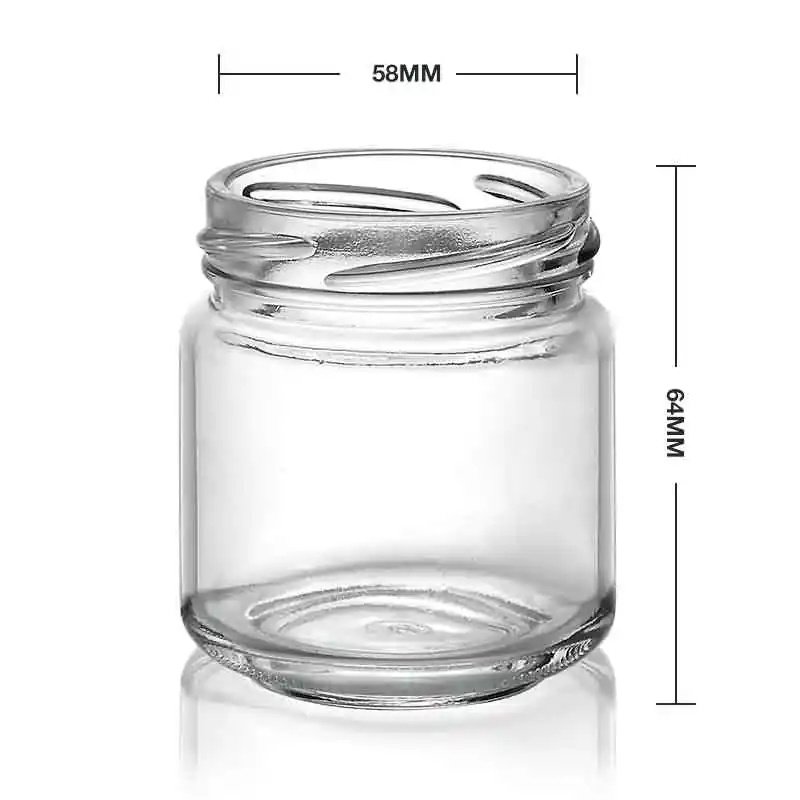 Wholesale 100ml Glass Jar for Foods with 53 Lug Lid