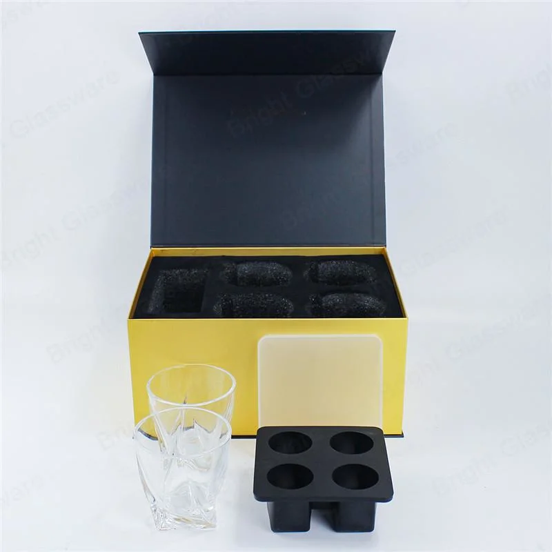 Fashion Candle Glass Jar with Packaging Box for Scented Candle Wisky Cup Glass Jar Wine Cup