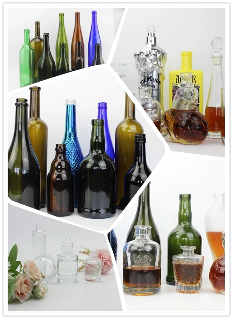 Glass Wine Bottles Supplier Frosted Custom 1000ml Glass Spirit Bottles Wholesale