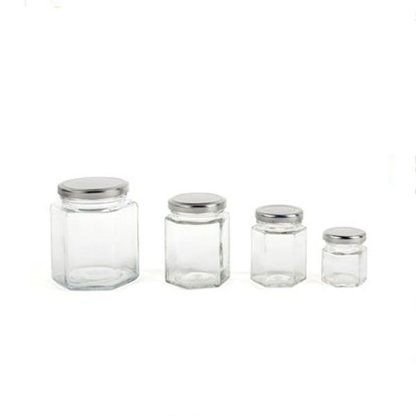 100ml Hexagon 3oz Empty Jam Food Storage Honey Glass Jar Glass Container