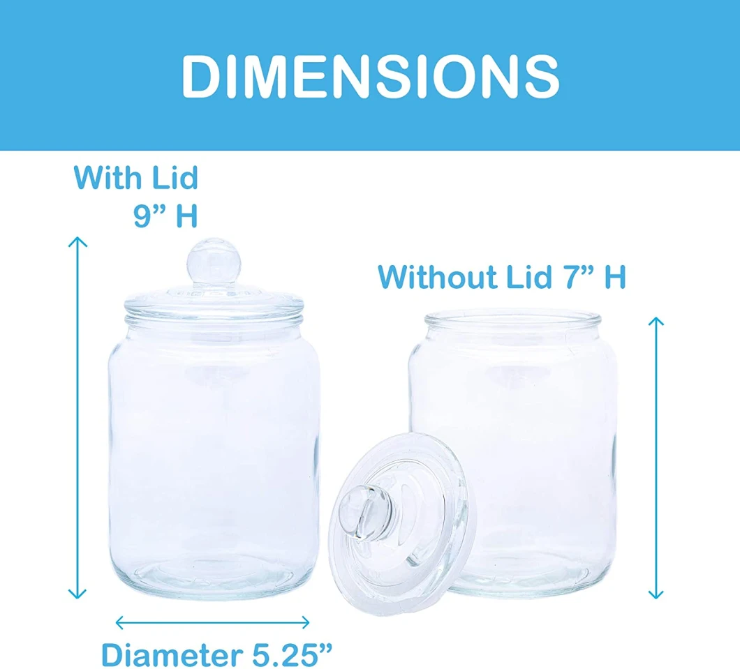 Glass Bottle for Food Storage Airtight Glass Cookie and Candy Jars with Lids