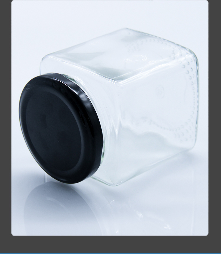 Wholesale 80ml Thick Square Shape Glass Storage Jar/Jam Jar Custom Logo for Sale