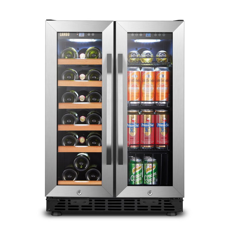 18 Bottles and 55 Cans Beverage Combined Cabinet/Wine and Beverage Cooler