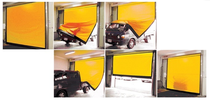 Zipper Type Airtight Fast Acting Rolling Door for Positive Pressure