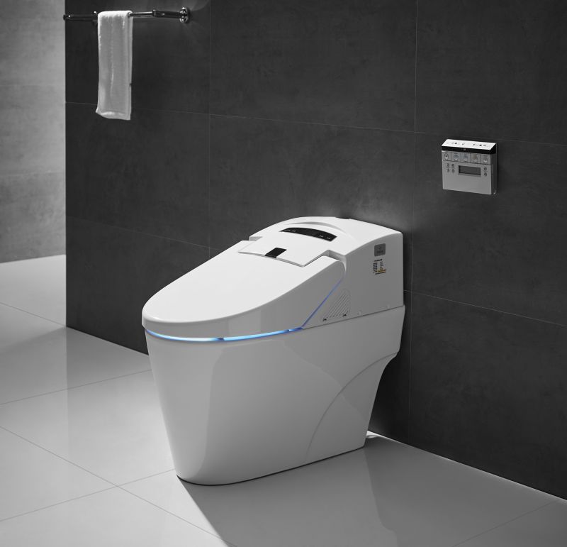 Modern Smart Bathroom Wc Floor-Mounted White Intelligent Bidet Toilet