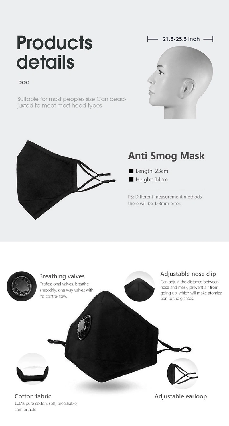 Manufacturer Black Cotton Mouth Cover Winter Face Dust Mask