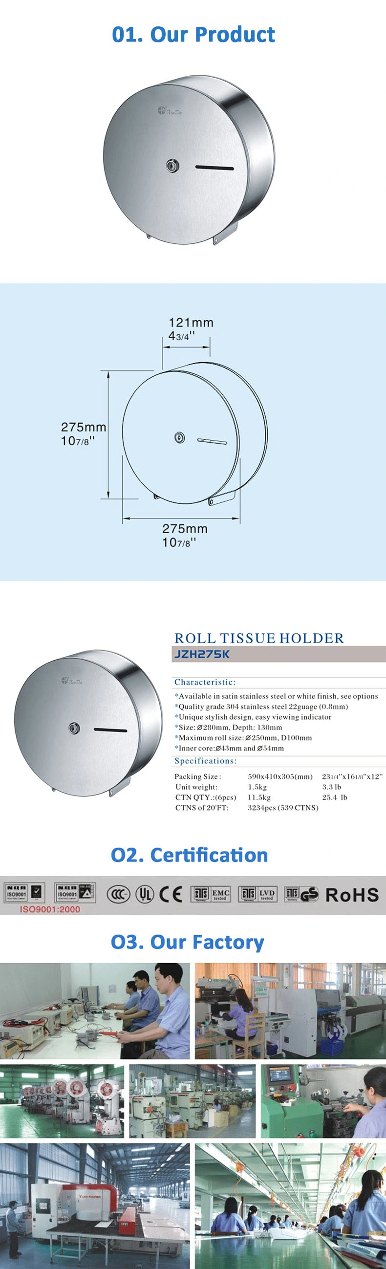 Wall Mounted Roll Hand Paper Towel Dispenser Toilet Paper Holder Toilet Paper Dispenser