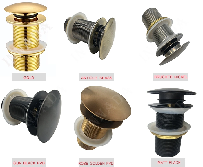 Sanitary Ware Bathroom and Toilet Sewer Pipe Brass Sink Waste with Mushroom Bounce