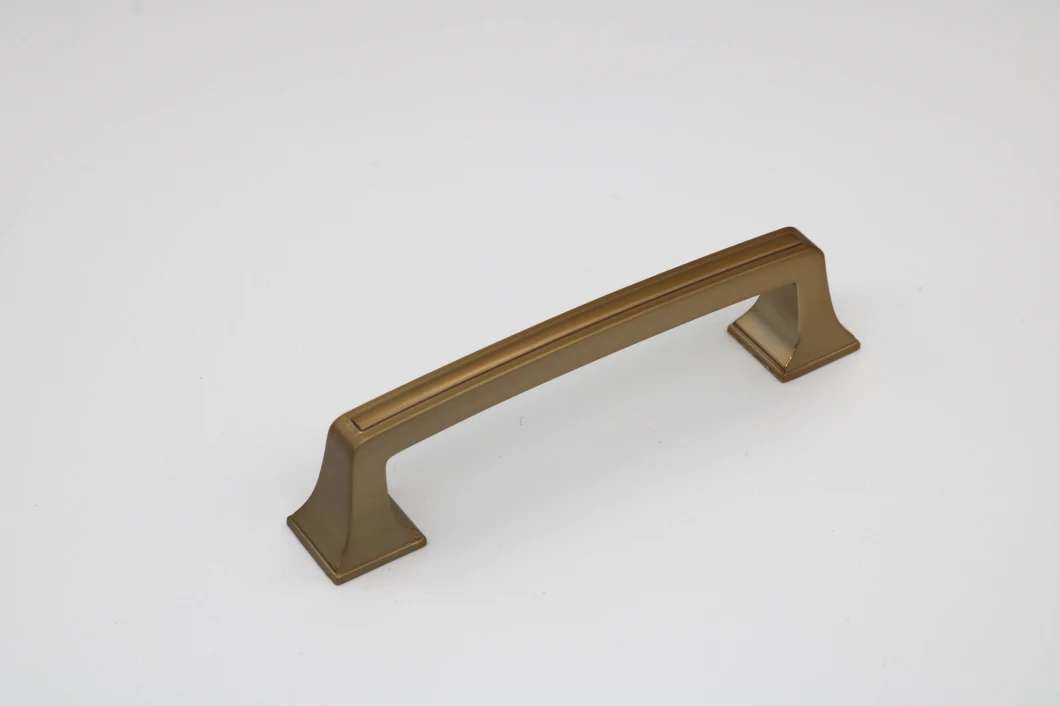 96mm Handle Zinc Alloy Brushed Antique Brass Pull Handle for Kitchen Cabinet Drawer