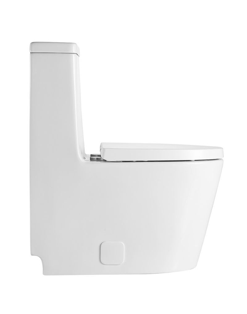 BL-125-Opt China Binli 1.28/0.88 Gpf Elongated One Piece Toilet with UF Toilet Seat Normal Height White