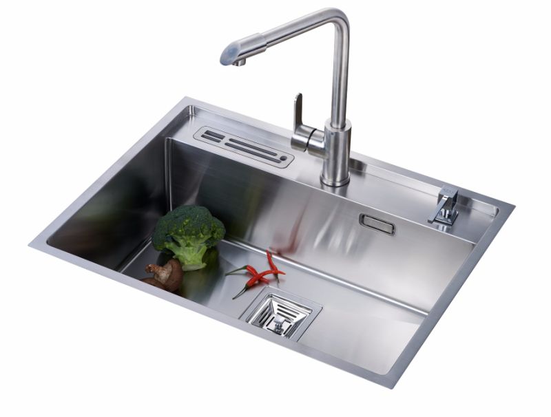 Brushed Nickel Handmade Kitchen Wash Sink Washing Sink