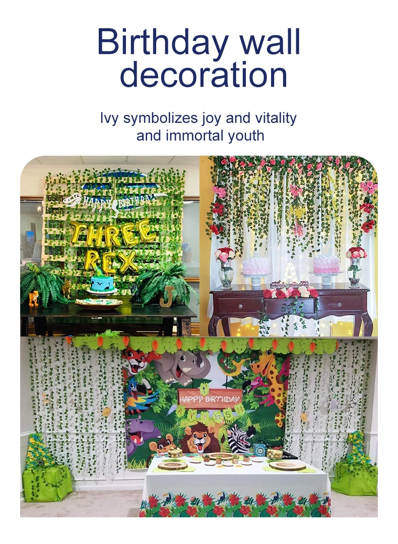 Indoor Artificial Hanging IVY Flowers, Decorative Plant Leaf Wall Hanging for Wedding Party