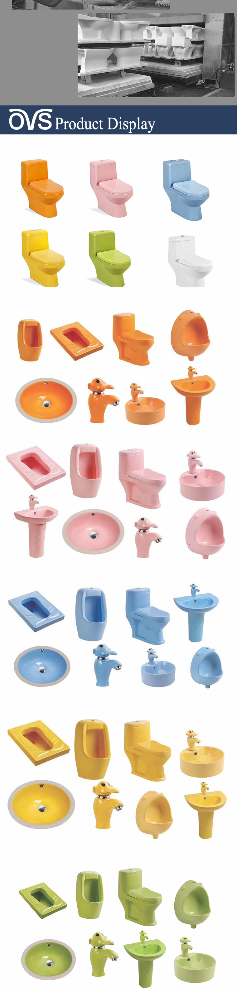 Children Colorful Toilet One-Piece Wc. Bathroom Toilet for Kid