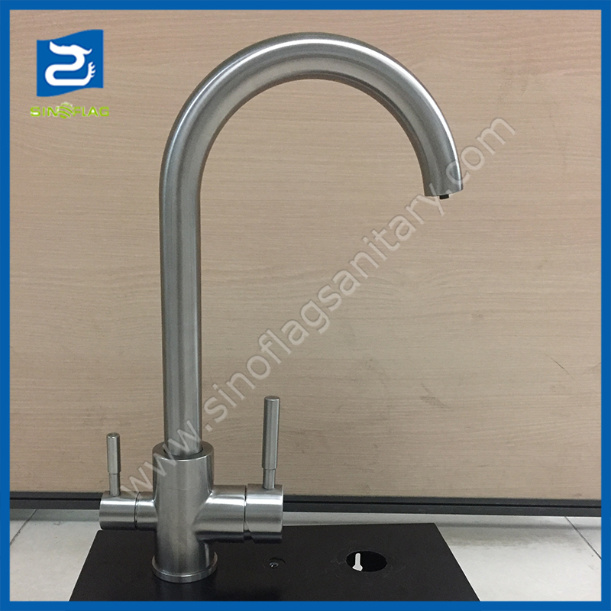 Top Sale Brushed Nickel Sedal Cartridge Sink Drinking Water Faucet