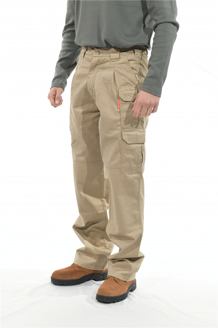 Nfpa2112 Cotton Khaki Cotton Fr Pants with Multi Pockets