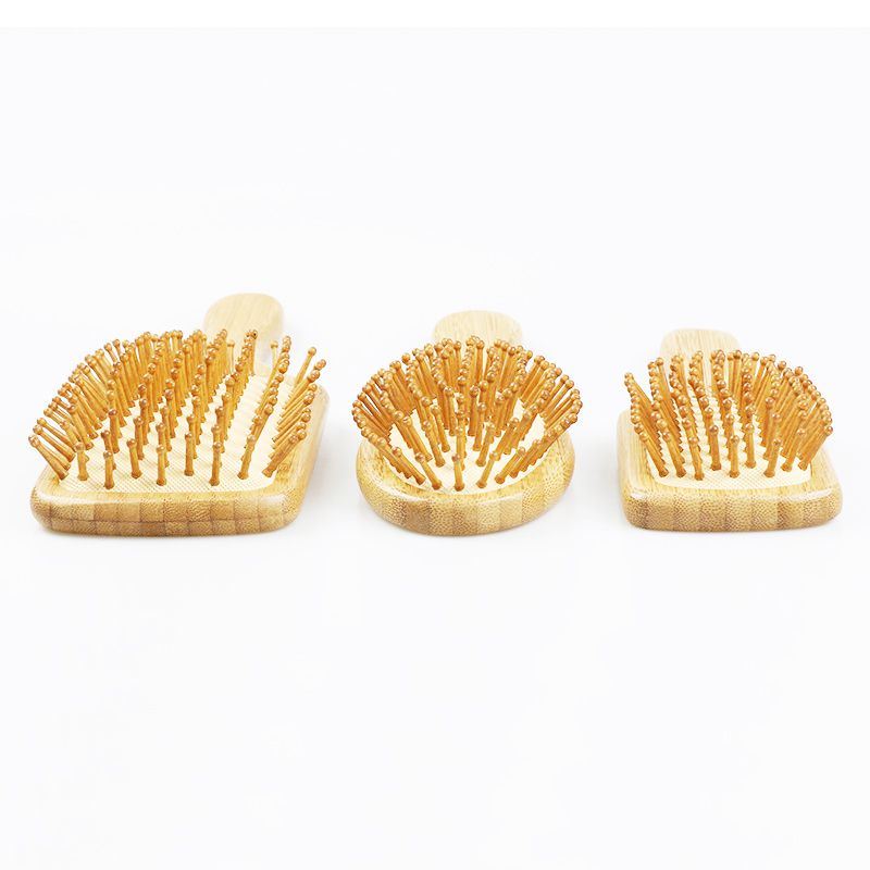 Eco Friendly Bamboo Hair Brush Natural Wooden Bamboo Hairbrush Anti-Static Hair Comb Organic Hairbrush