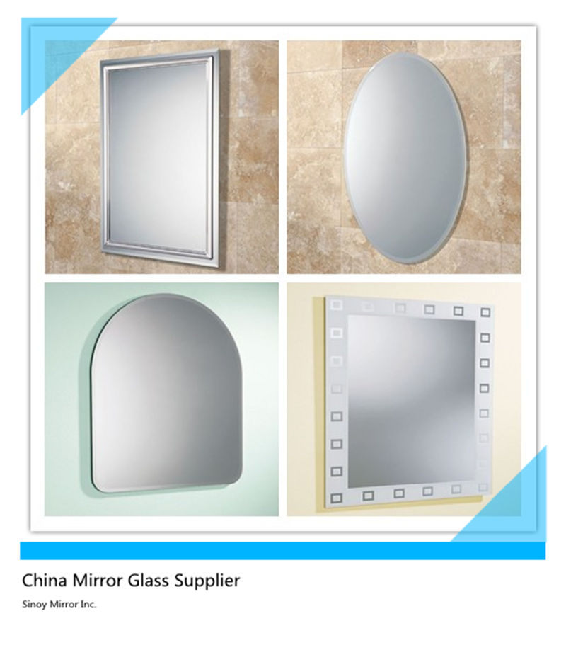 Shaped Frameless Silver Mirror and Shaped Mirror