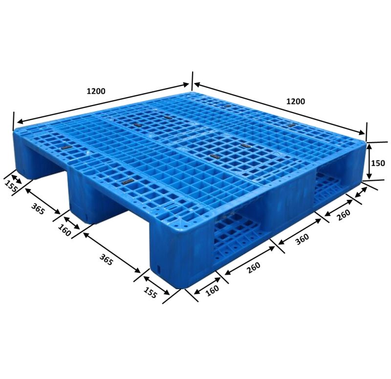 Can Work on Rack System Stardand Size 1200X1000 Plastic Pallet