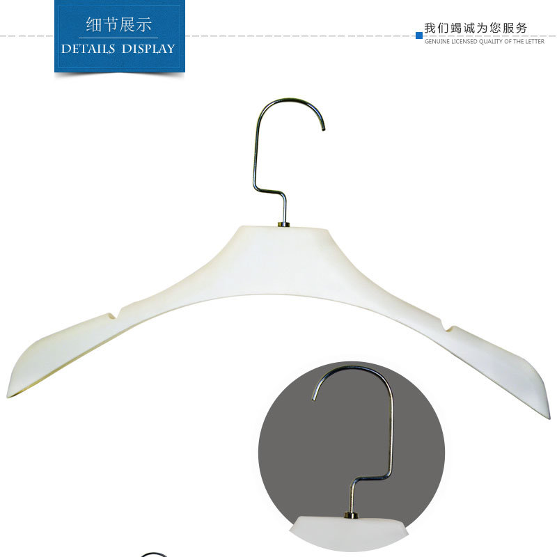 Custom White No Slip Women Clothes Hangers for Retail Stores