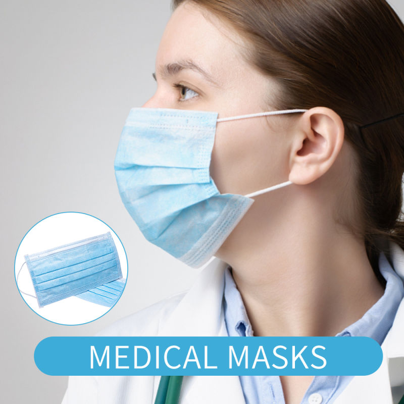 Wholesale Disposable Medical Mask 3ply Woven Earloop Face Mask for Protection