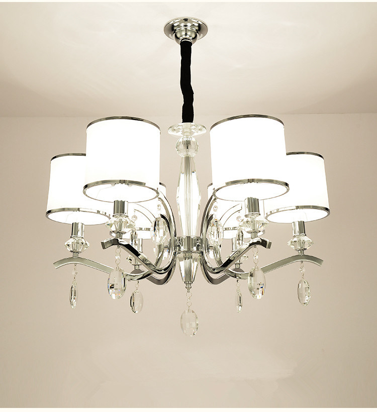 Brushed Nickel Sphere Chandelier with Lamshade (WH-MI-41)