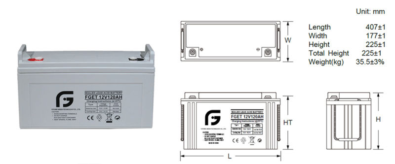 12V 120ah AGM Deep Cycle Sealed Lead Acid Marine Batteries