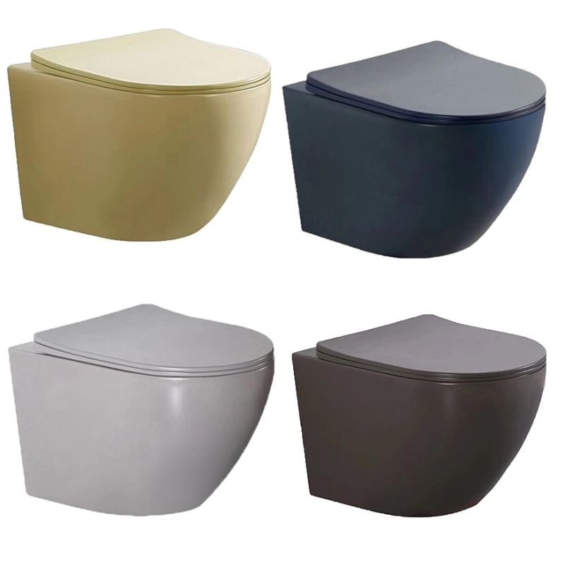 High-End Golden Wall-Hung Toilet Bathroom Ceramic Sanitaryware Rimless Toilet