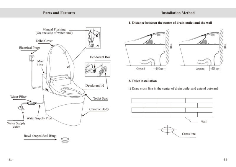 Remote Controlled Automatic Open-Close Intelligent Wc Toilet Sanitary Ware