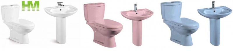 High Quality Two Pieces Black Color Wc Toilet Water Closet