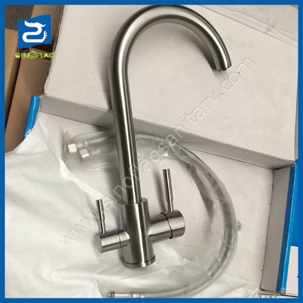 Top Sale Brushed Nickel Sedal Cartridge Sink Drinking Water Faucet