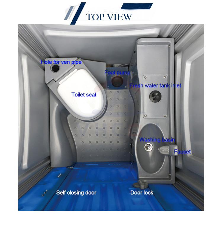 Good Quality Durable 20L EPS Materials Used Camping Outdoor Mobile Toilet for Sale