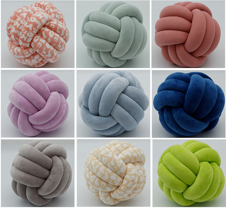 Wholesale Knot Ball Cushion Pillow Soft Plush Toy Sofa Cushion Pillow