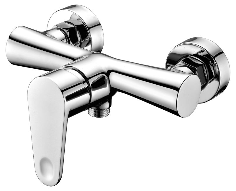 Brass Squaer Single Lever Wall-Mounted Bathroom Bathtub Faucet