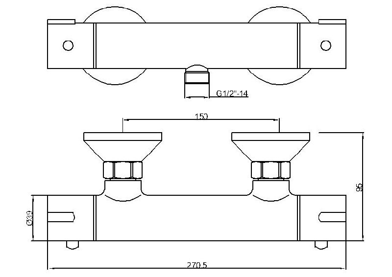 Faucets Bathroom Copper Thermostatic Shower Faucet