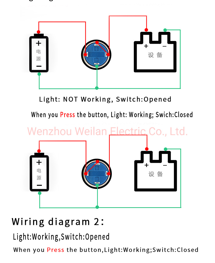 12 Volt 24 Volt Push Button on off Switch