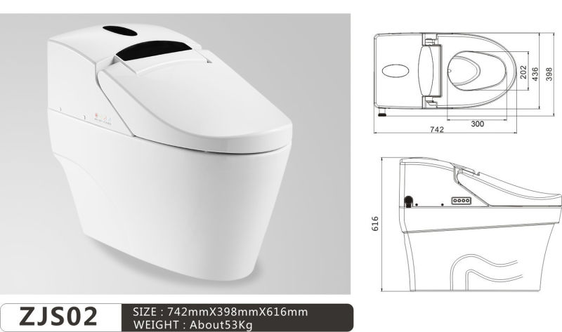 High Grade Commode Wc Heated Electric Intelligent Bidet Toilet